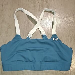 Under Armour Teal Sports Bra with Light Blue Straps